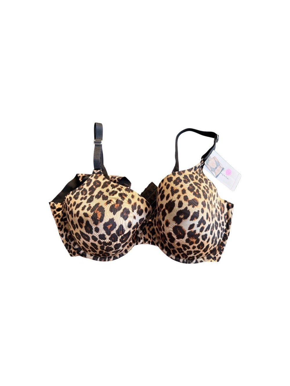 Secret Treasures Leopard-Print Push-Up Bra in Tan and Black